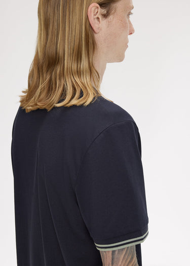 Fred Perry T-shirts Twin tipped t-shirt - navy seagrass