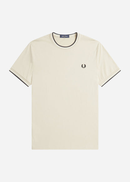 Fred Perry T-shirts  Twin tipped t-shirt - oatmeal ecru black 