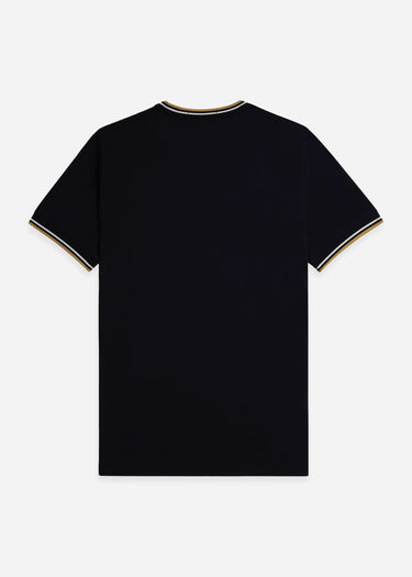 Fred Perry T-shirts Twin tipped t-shirt - navy ecru honeycomb