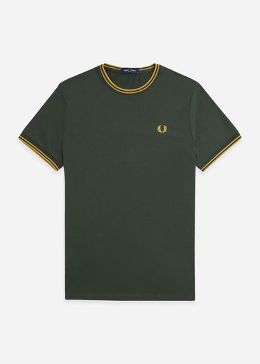 Fred Perry T-shirts Twin tipped t-shirt - Court Green Honeycomb
