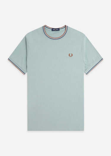 Fred Perry T-shirts Twin tipped t-shirt - Silver Blue Tennis Blue Cinnamon