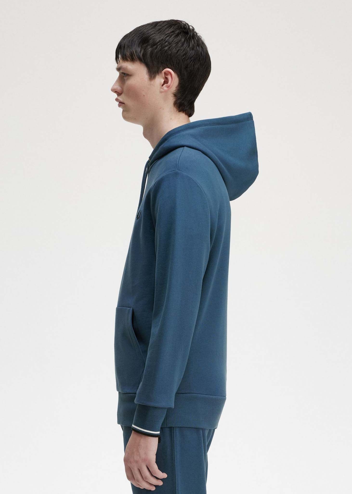 Fred Perry Hoodies  Tipped hooded sweatshirt - midnight blue 