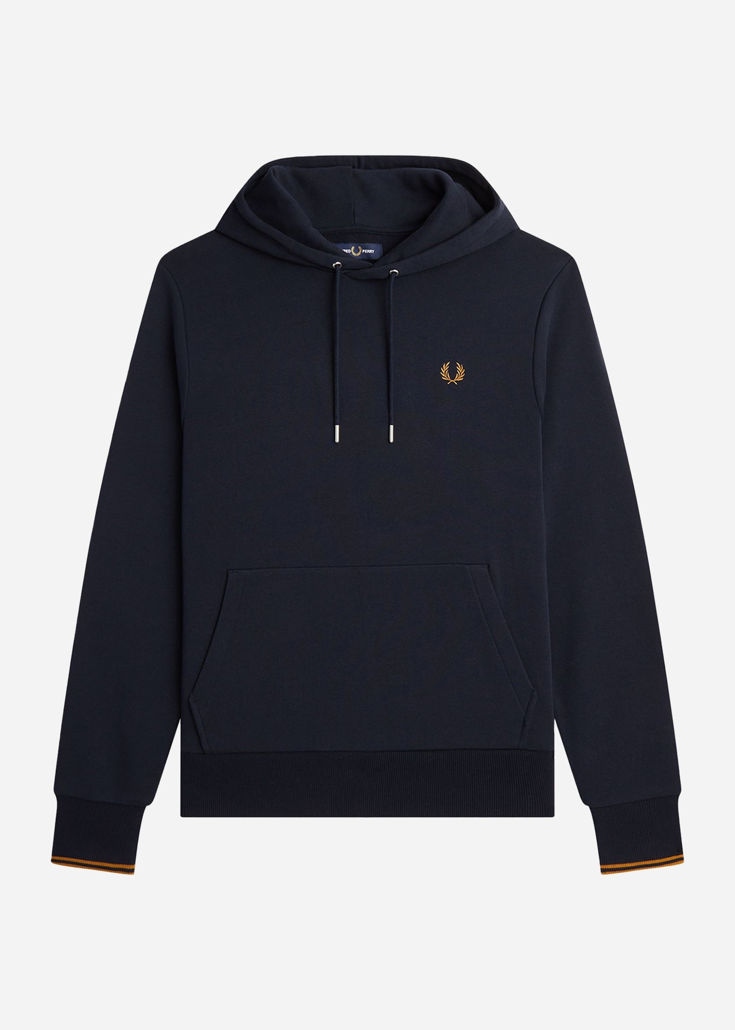 Fred Perry Hoodies  Tipped hooded sweatshirt - navy dark caramel 