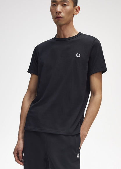 Fred Perry T-shirts  Ringer t-shirt - black 