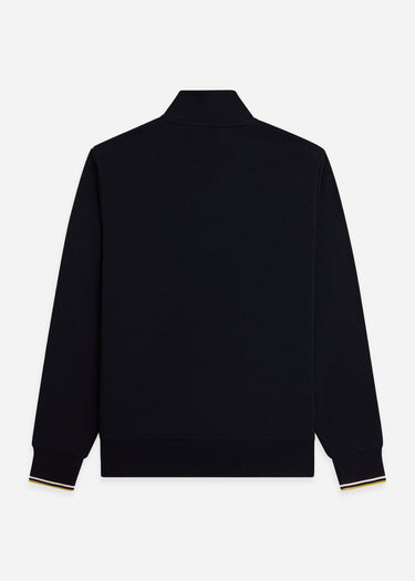 Fred Perry Truien Half zip sweat-shirt - navy ecru honeycomb