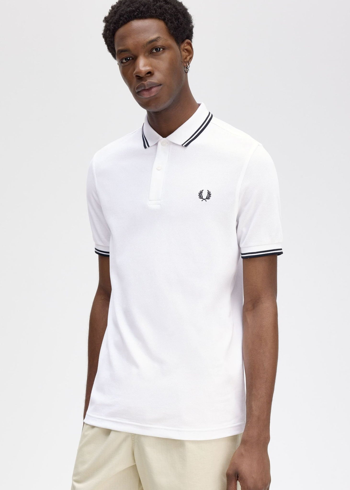 Fred Perry Polo's Twin tipped fred perry polo shirt- white