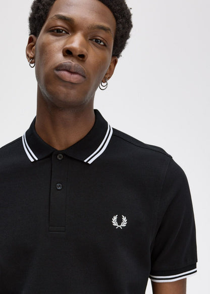 Fred Perry Polo's  Twin tipped Fred Perry shirt - navy white 