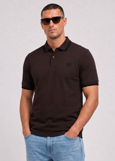 Fred Perry Polo's Twin tipped polo - rich brown black