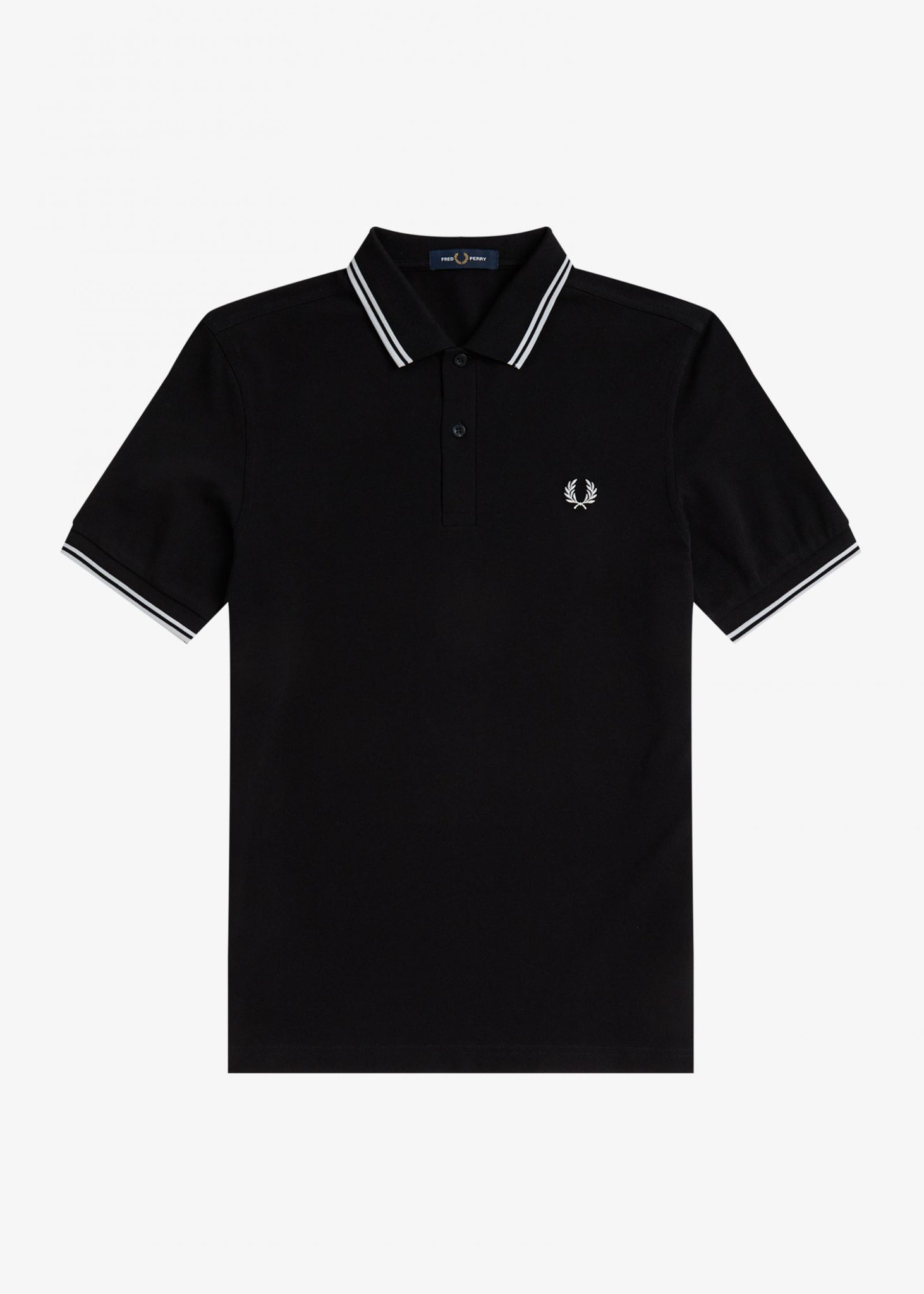 Black fred perry shirt on sale