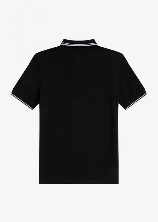 Fred Perry Polo's  Twin tipped fred perry shirt - black white white 