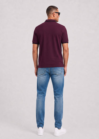 Fred Perry Polo's Twin tipped polo - plum black