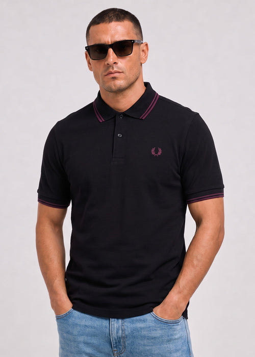 Twin tipped polo - black plum plum