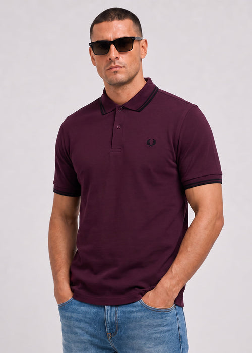 Twin tipped polo - plum black