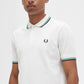 Fred Perry Polo's  Twin tipped fred perry shirt - ecru fp green navy 