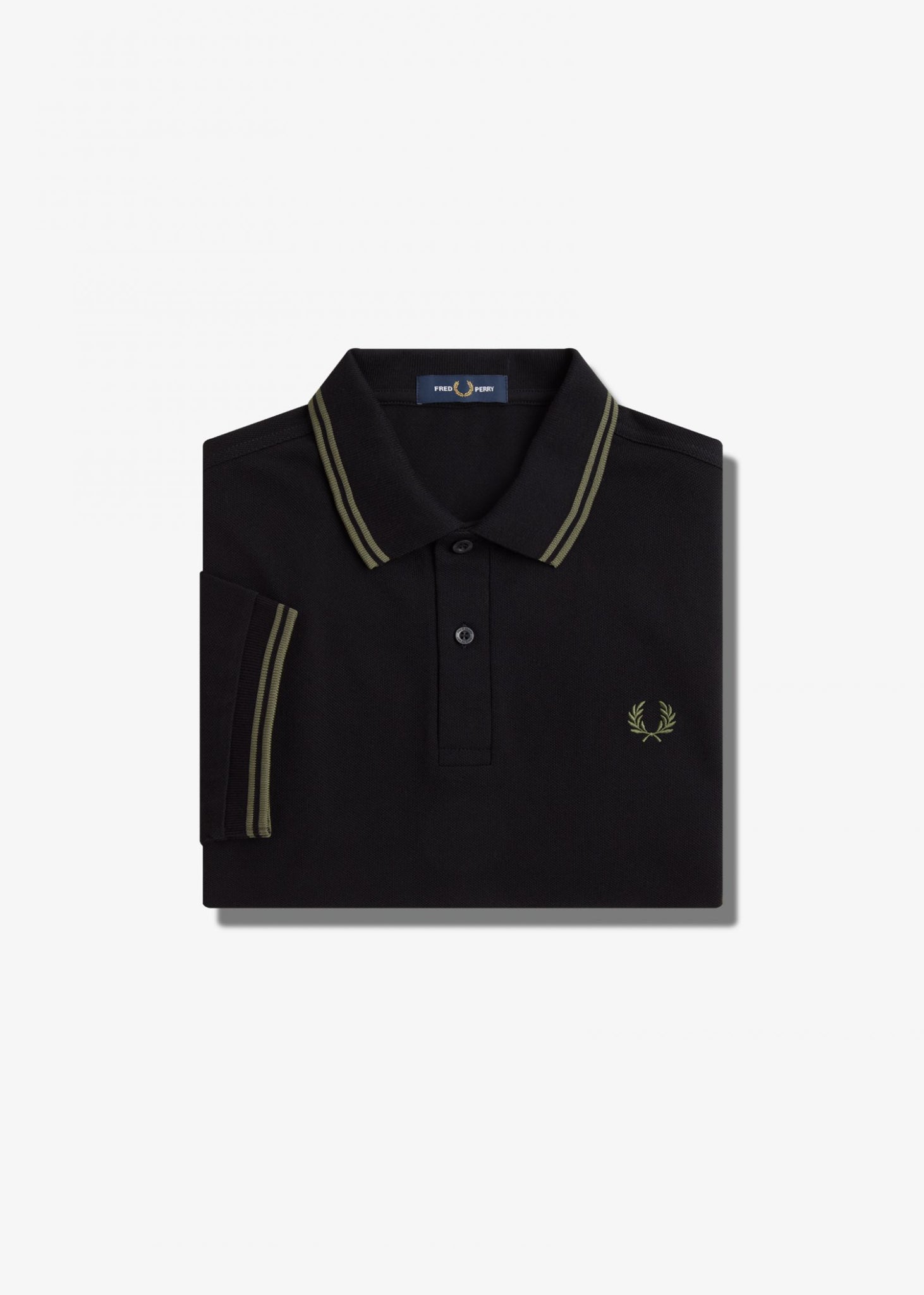 Fred Perry Polo's  Twin tipped fred perry shirt - black field green 