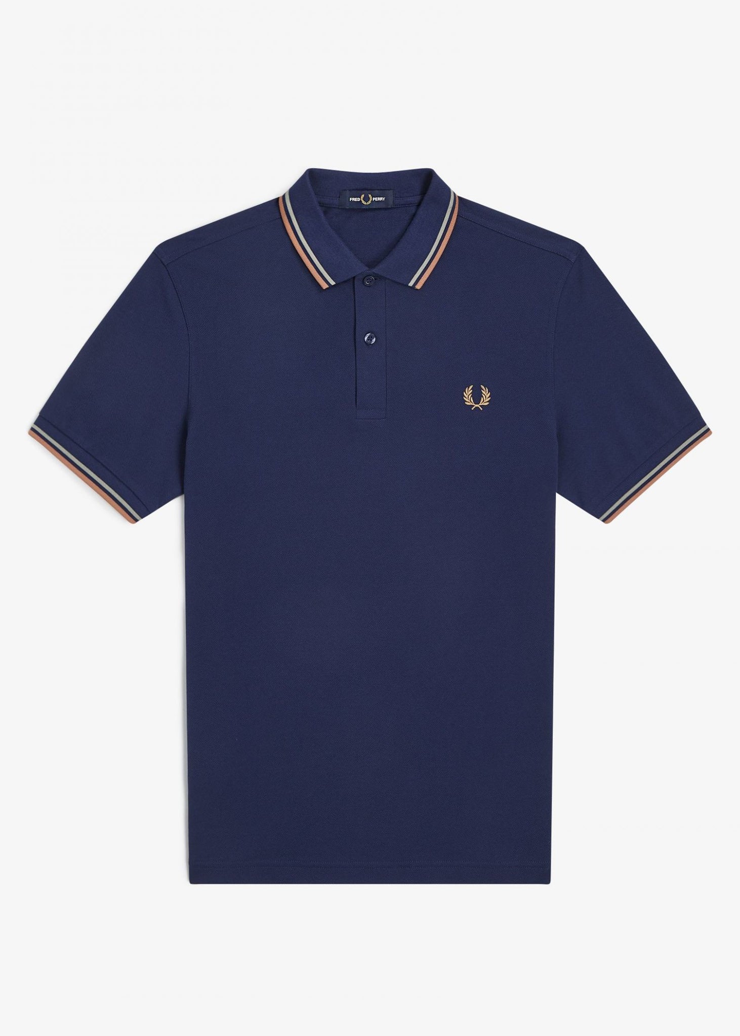 Fred Perry Polo's  Twin tipped fred perry shirt - french navy seagrass light rust 