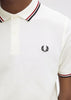 Fred Perry Polo's  Twin tipped fred perry shirt - snow white burnt red navy 