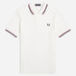 Fred Perry Polo's  Twin tipped fred perry shirt - snow white burnt red navy 