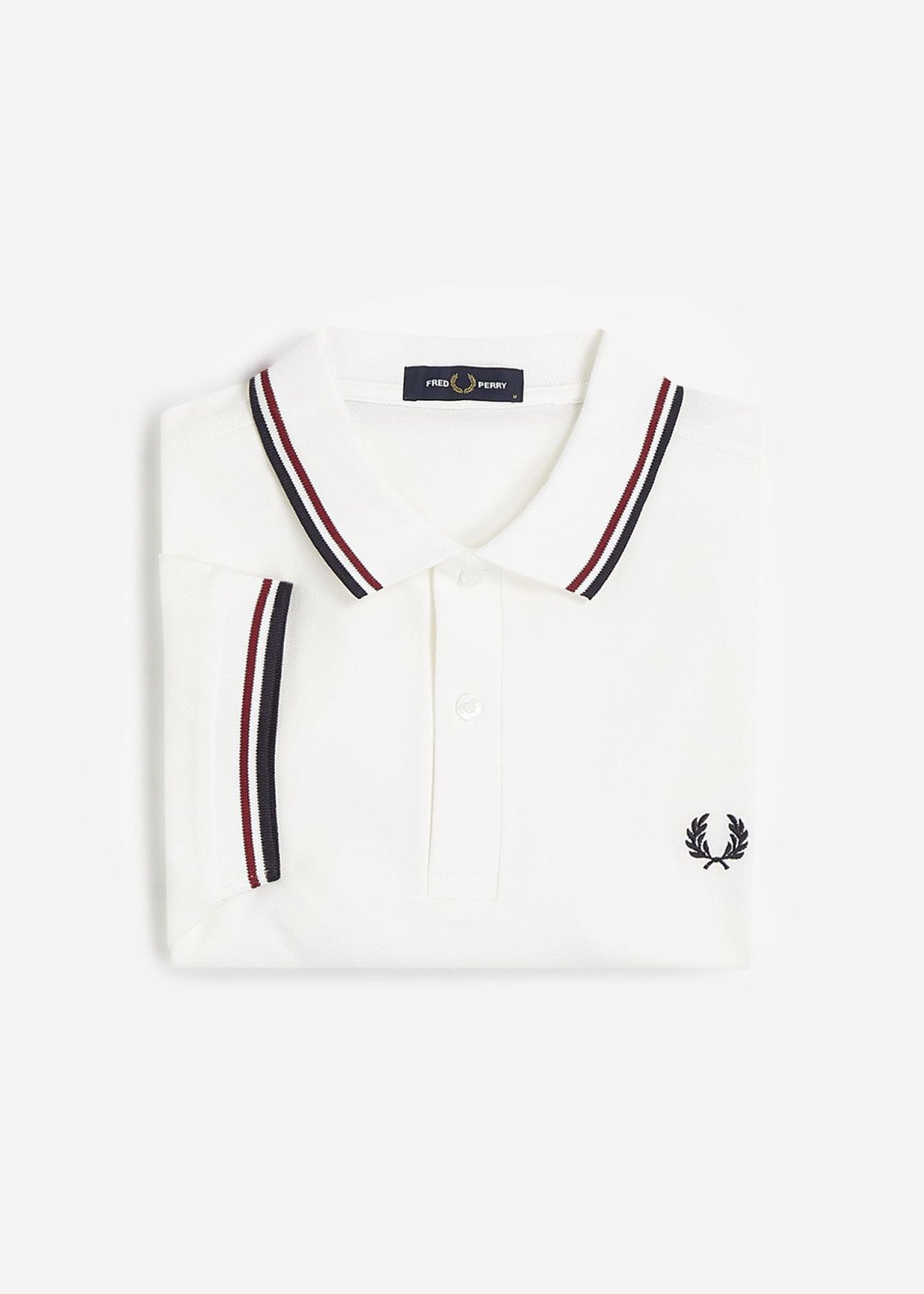 Fred Perry Polo's  Twin tipped fred perry shirt - snow white burnt red navy 