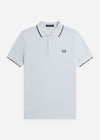 Fred Perry Polo's Twin tipped fred perry polo shirt-Light Ice Snow White Tennisblue