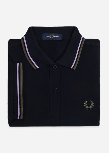 Fred Perry Polo's Twin tipped fred perry polo shirt- Navy Ultra Violet Laurel Wreath Green