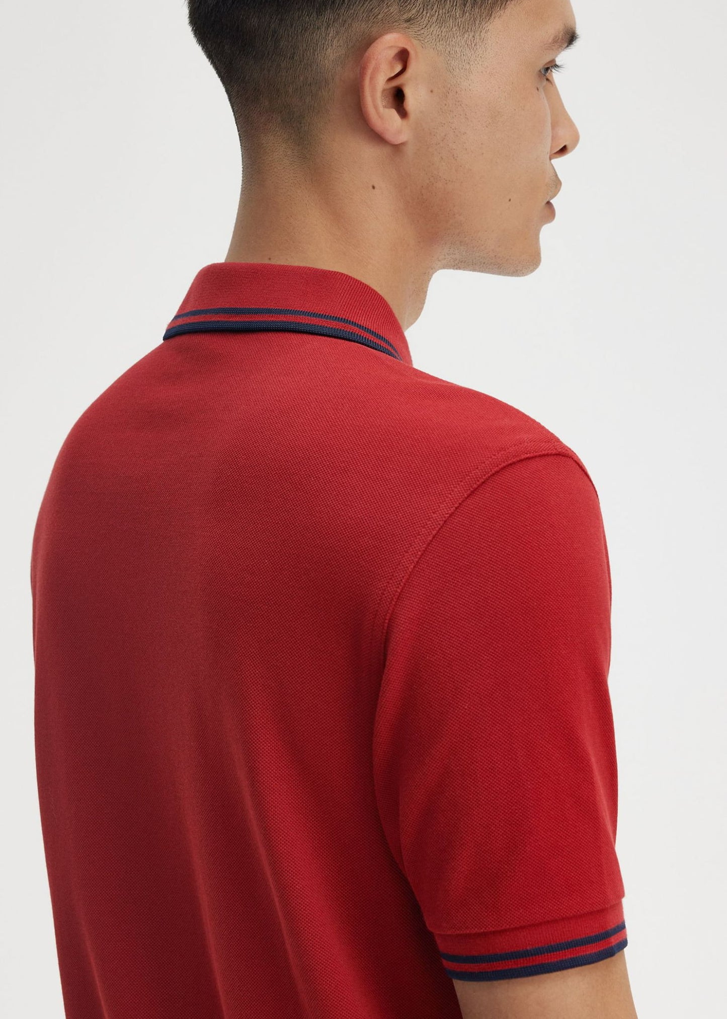 Fred Perry Polo's Twin tipped fred perry polo shirt- burnt red navy