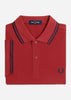 Fred Perry Polo's Twin tipped fred perry polo shirt- burnt red navy