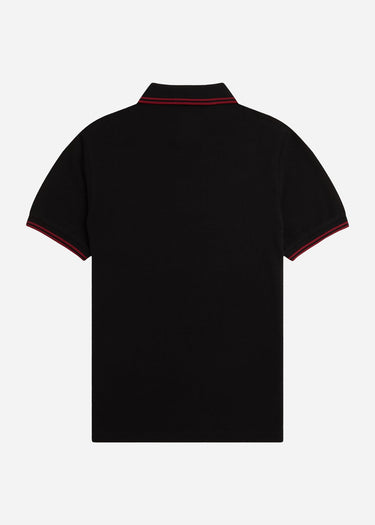 Fred Perry Polo's Twin tipped fred perry polo shirt- black burnt red