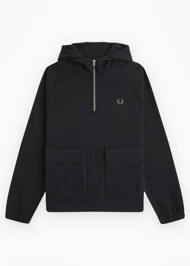 Fred Perry Hoodies Hooded smock sweatshirt - black