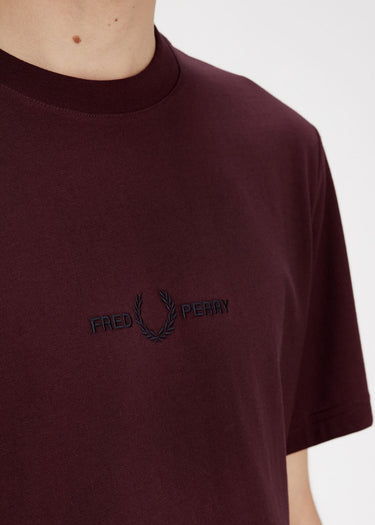 Fred Perry T-shirts Embroidered t-shirt - oxblood