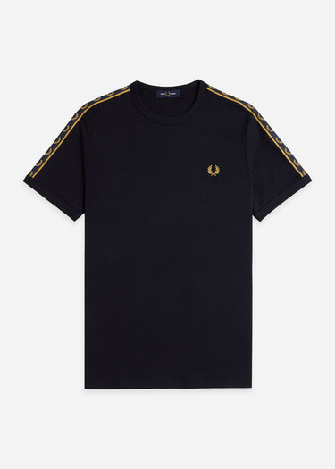 Fred Perry T-shirts Contrast tape ringer t-shirt - navy honeycomb
