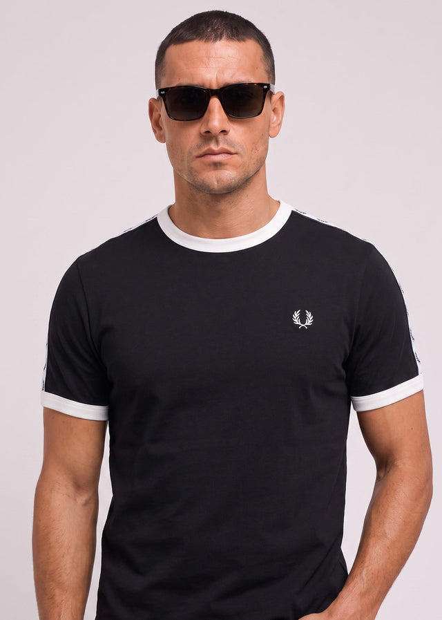 Fred Perry T-Shirts Taped ringer t-shirt - black