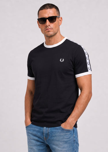Fred Perry T-shirts Taped ringer t-shirt - black