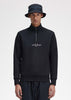 Fred Perry Truien  Embroidered half zip sweat - black 