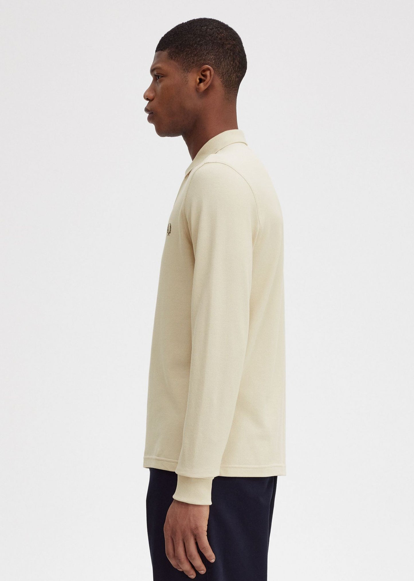 Fred Perry Longsleeve Polo's  LS plain fred perry shirt - oatmeal 