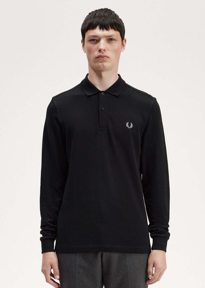 Fred Perry Longsleeve Polo's  Ls plain fred perry shirt- black chrome 