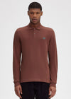 Fred Perry Longsleeve Polo's  LS plain fred perry shirt - whisky brown 