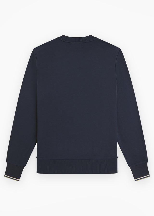 Fred Perry Pullover Crew neck sweatshirt - dark airforce ecru seagrass