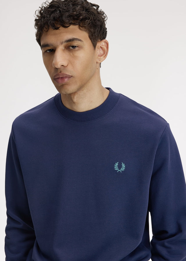 Fred Perry Pullover Crew neck sweatshirt - tennis blue snow white deep mint