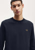 Fred Perry Truien  Crew neck sweatshirt - navy dark caramel 