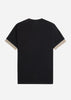 Fred Perry T-shirts  Striped cuff t-shirt - black 