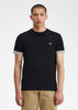 Fred Perry T-shirts  Striped cuff t-shirt - black 