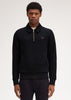 Fred Perry Truien  Half zip collar sweater - black 