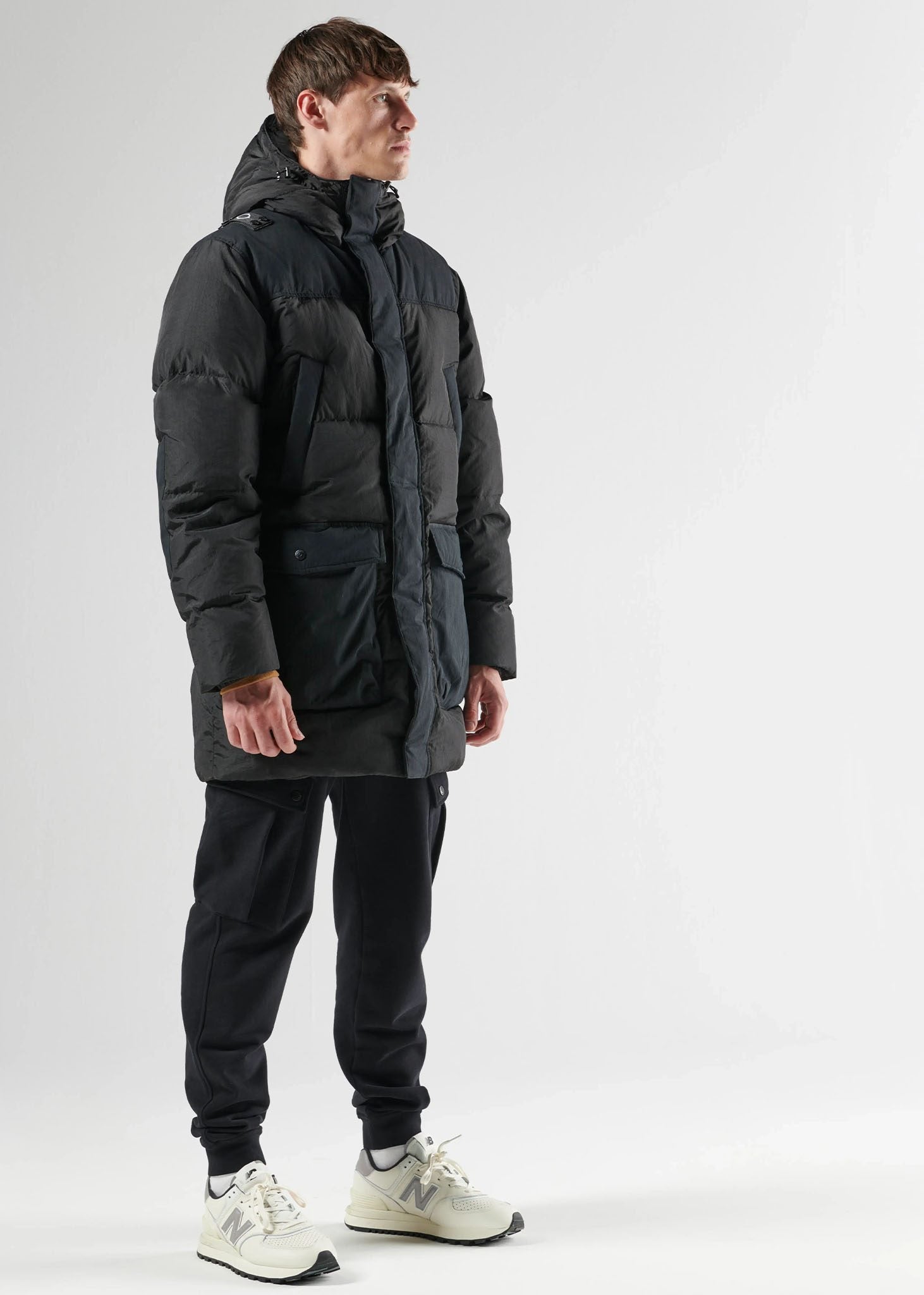 MA.Strum Jassen  Recoil down coat parka - black 