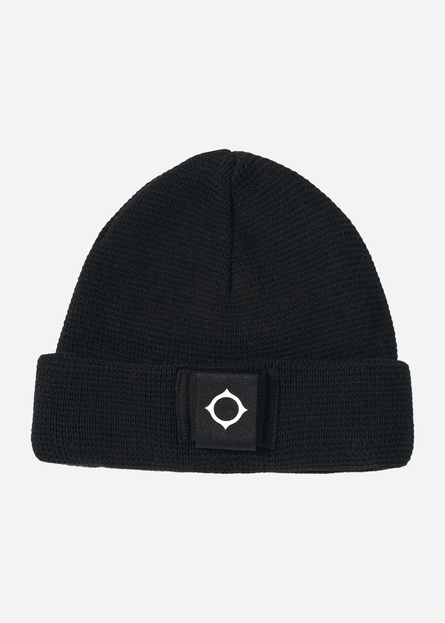 MA.Strum Mutsen  Milano knit beanie - black 