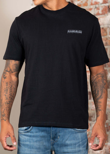 Napapijri T-shirts Back graphic t-shirt - black beauty