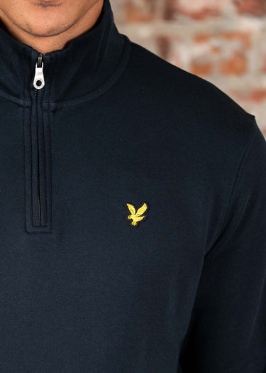 Lyle & Scott Truien Loopback quarter zip sweat - dark navy