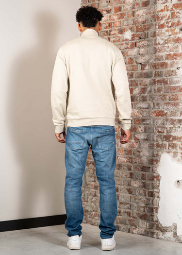 Lyle & Scott Truien Loopback quarter zip sweat - grey taupe