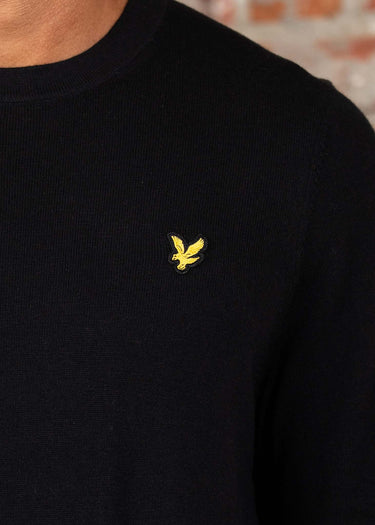 Lyle & Scott Truien Cotton merino crew neck jumper - jet black