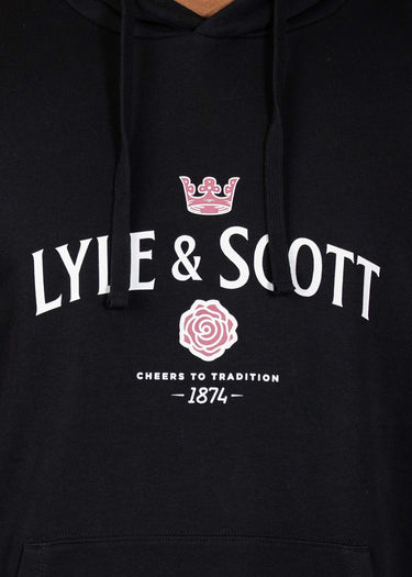 Lyle & Scott Hoodies Cheers to tradition graphic hoodie - jet black